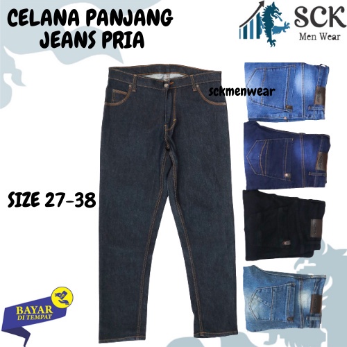 sck - Celana Jeans Pria CRV Reguler Model Standar Warna Garment / Celana Denim Cowok Reguler Pria Murah - sckmenwear GROSIR