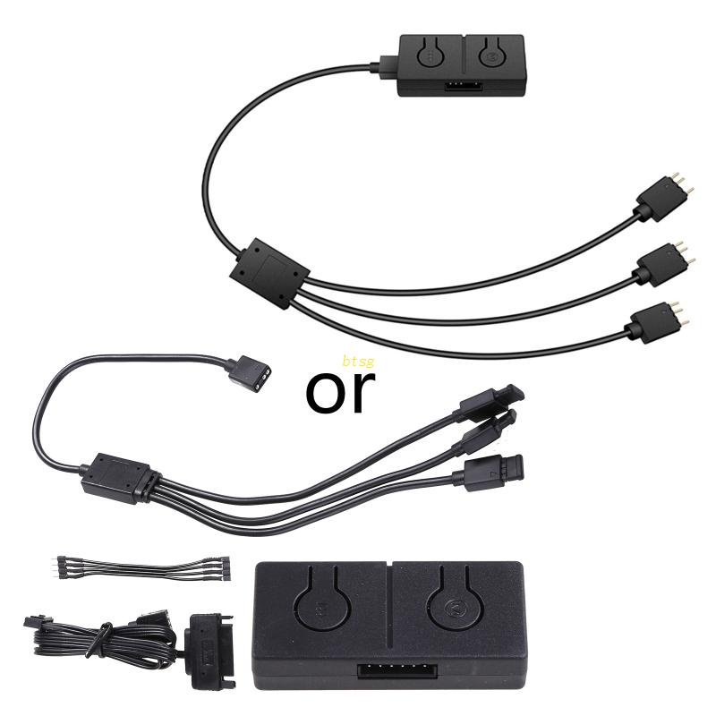 Hub Konverter Kipas RGB btsg 5V Ke 12V 3pin Ke 4pin Steker Adaptor Kipas Angin Lampu ARGB