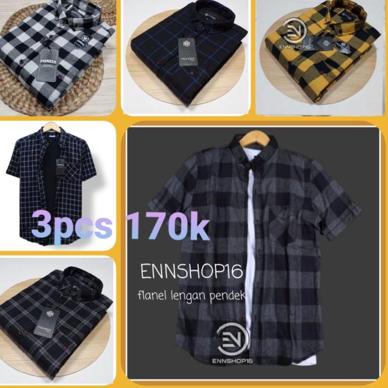 CHEKOUT KEMEJA FLANEL LENGAN PENDEK PREMIUM | KEMEJA FLANEL PENDEK DEWASA | FLANEL LENGAN PENDEK | K