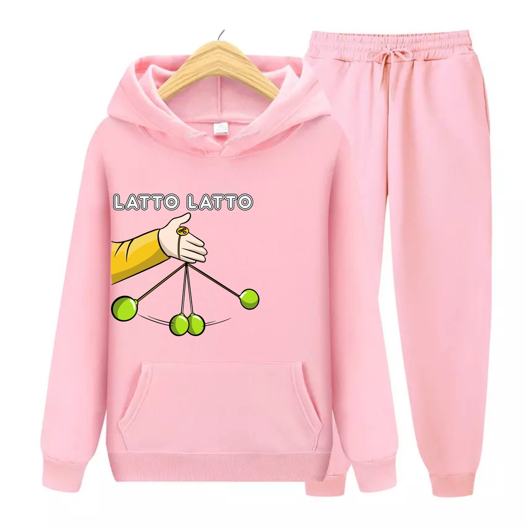 Lato Lato Viral Setelan Dan Atasan Sweater Hoodie Anak Laki Laki/Perempuan Usia 4-13+Tahun Bisa Bayar Ditempat COD