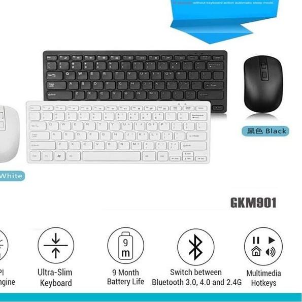 ✦ GKM901 MINI KEYBOARD WIRELESS + MOUSE WIRELESS TERMURAH COMBO SET ➥