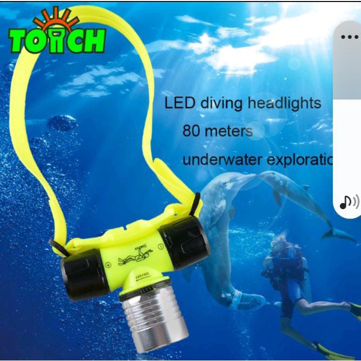 Paket Lengkap Senter Kepala Selam XQ-109 / Senter Diving - Senter Selam