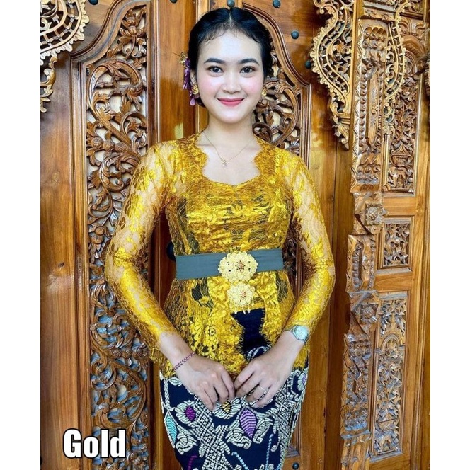 Kebaya Metalik Glossy Tangan Panjang