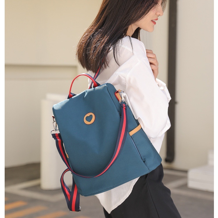 TAS RANSEL WANITA REMAJA KEKINIAN BRANDED BATAM FASHION PREMIUM KOREA ANTI AIR BIRU IMPORT BACKPACK SEKOLAH YURIKA TA727B2 PUNGGUNG KULIAH KERJA GENDONG