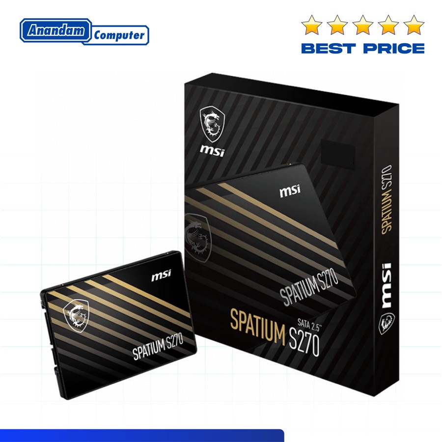 SSD MSI Spatium S270 240GB Sata III - 3D Nand 240 GB 2.5&quot;