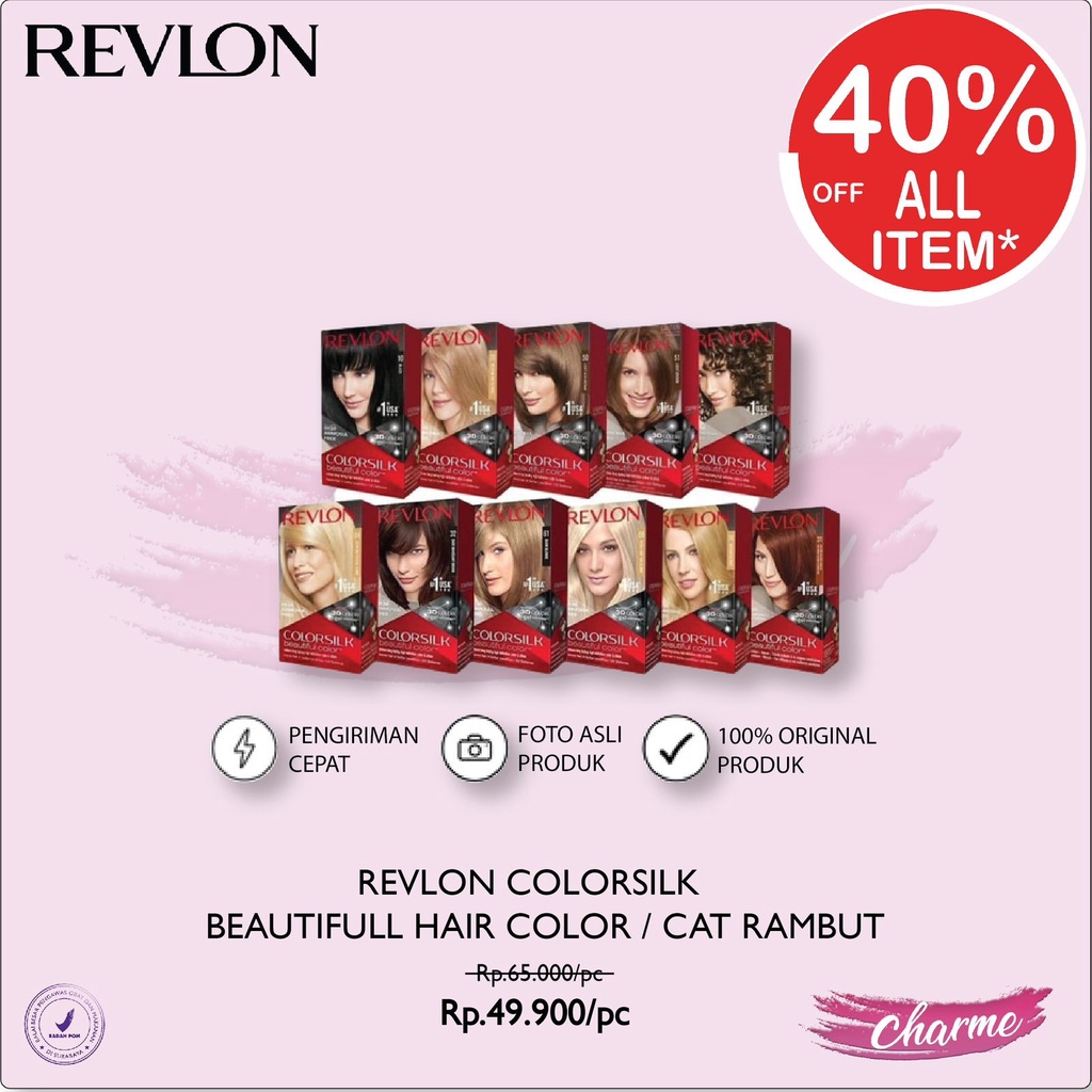 (READY &amp; ORI) Revlon Colorsilk Beautiful Hair Color / Cat Pewarna Rambut