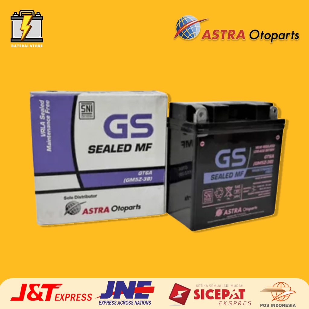 Aki Motor Yamaha Vega R Vega ZR Shogun Astrea Grand Mio Sporty GS Astra GM5Z-3B GT6A Original Aki Ke