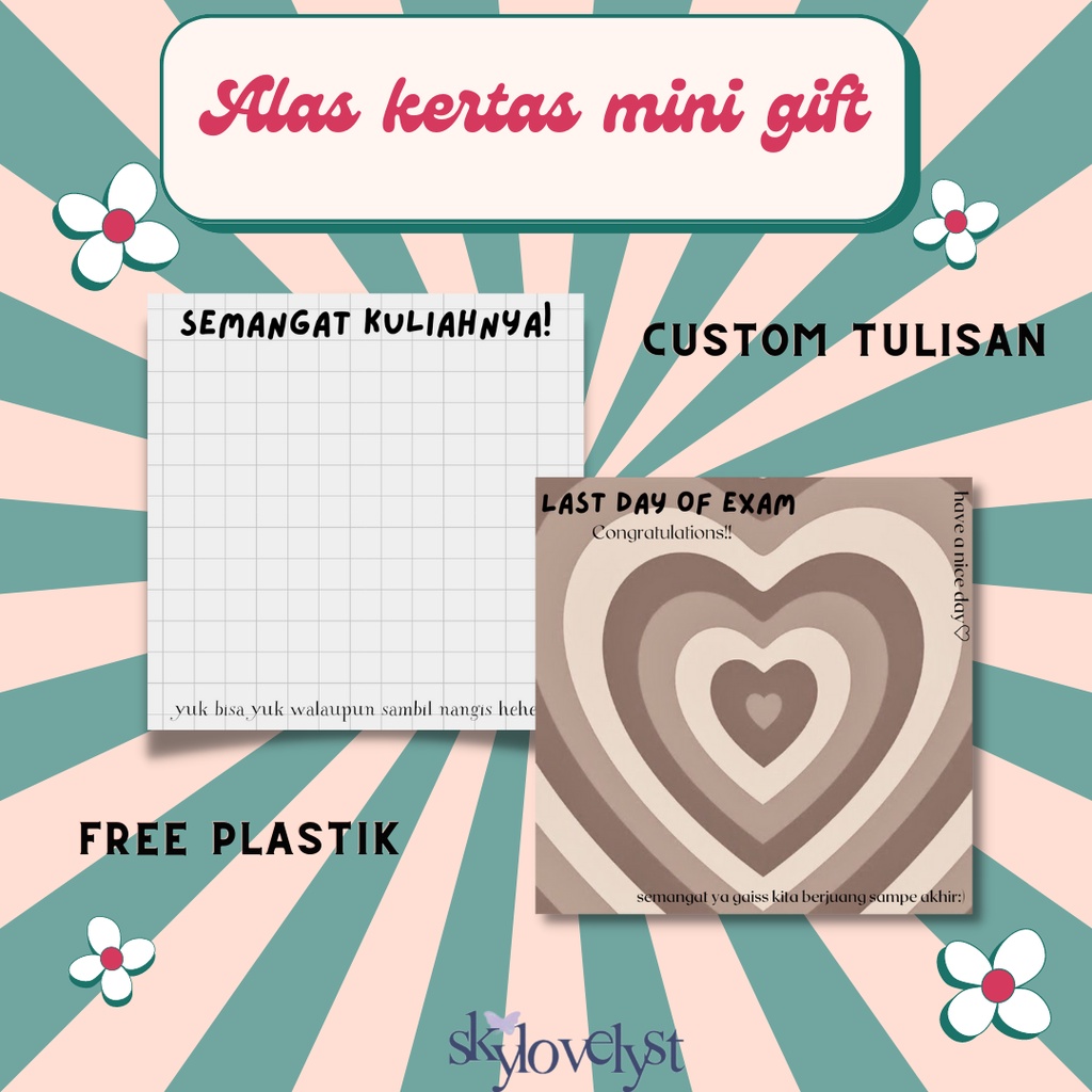 

ALAS KERTAS MINI GIFT CUSTOM [BACA DESKRIPSI!!]