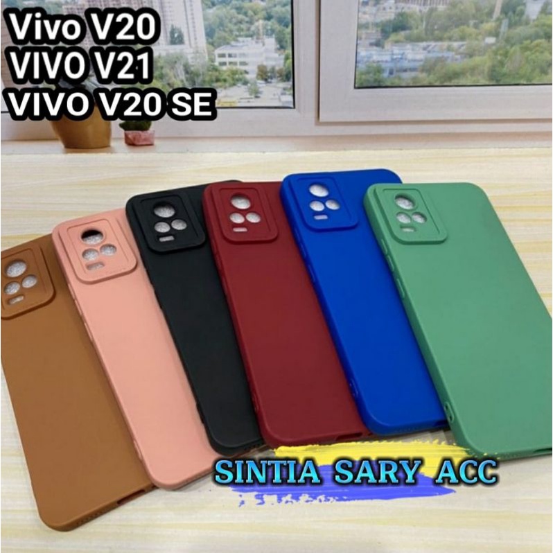 SOFTCASE/PRO CAMERA/CASE MACARON HP VIVO V20/ V20 SE/VIVO V21 TERBARU BSHAN BAGUS
