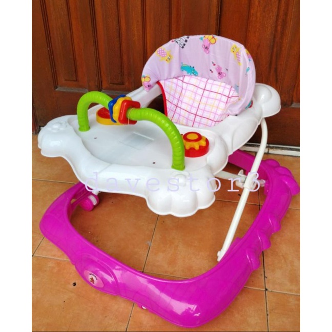 NEW BABY WALKER HOKIKU 827 ALAT BELAJAR JALAN ANAK TANPA MUSIK ADA MAINAN BUNYI KREK KREKAN | PROMO