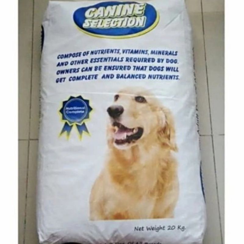 Dog Food import Canine Selection 20kg Chicken Makanan Anjing Kering Murah