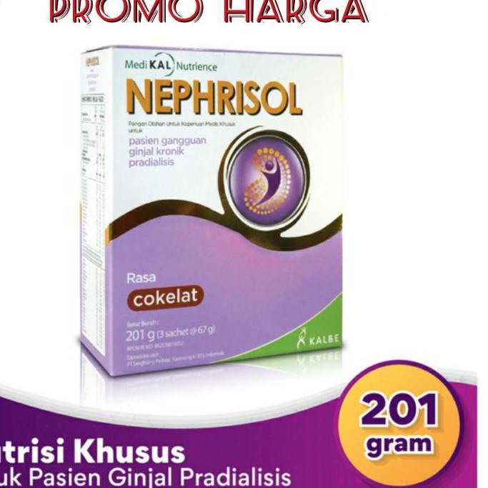 

○ Nephrisol 201gr Vanila coklat susu pasien Ginjal pra dialisis ♠