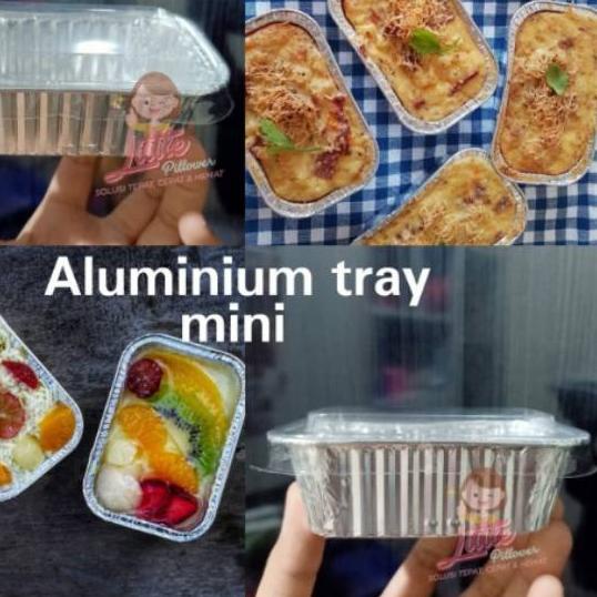 ֍ (ISI 100PCS - BX984 + TUTUP) tray aluminium panggang/Tray kue panggang/Tray aluminium ☞