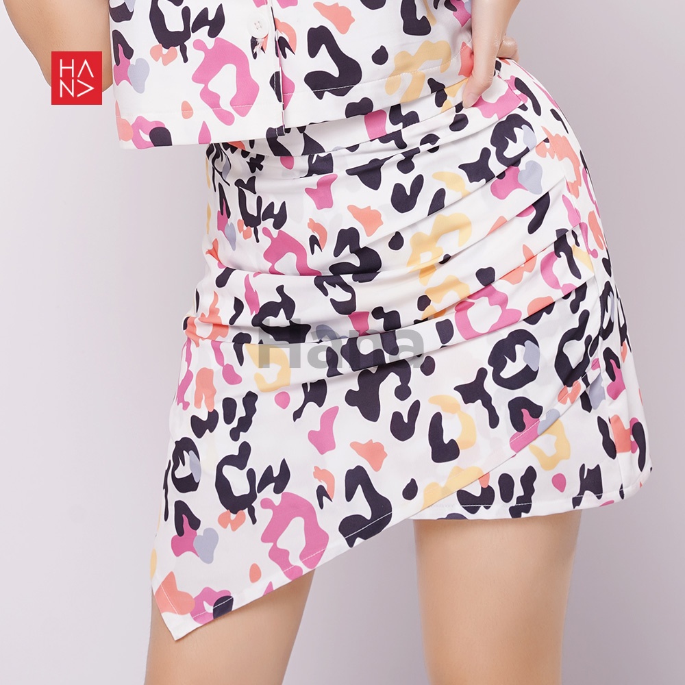 HanaFashion JKT - Shireen Colorful Printing Wrap Skirt Wanita - SK126