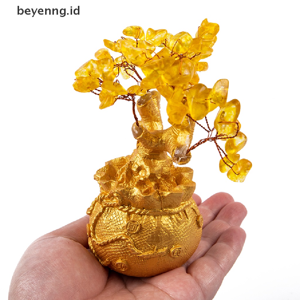 Beyen Pohon Uang Kristal Alami Pohon Keberuntungan Feng Shui Money Tree Home Decor ID