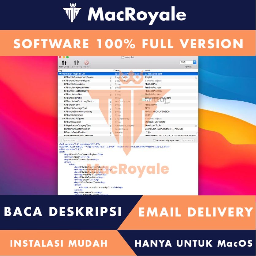 [MacOS] PlistEdit Pro Full Version Lifetime Full Garansi