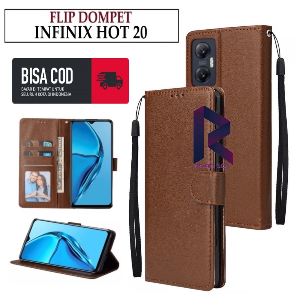 CASE INFINIX HOT 20 5G FLIP WALLET LEATHER KULIT PREMIUM SARUNG BUKA TUTUP KESING HP FLIP CASE INFINIX HOT 20 5G