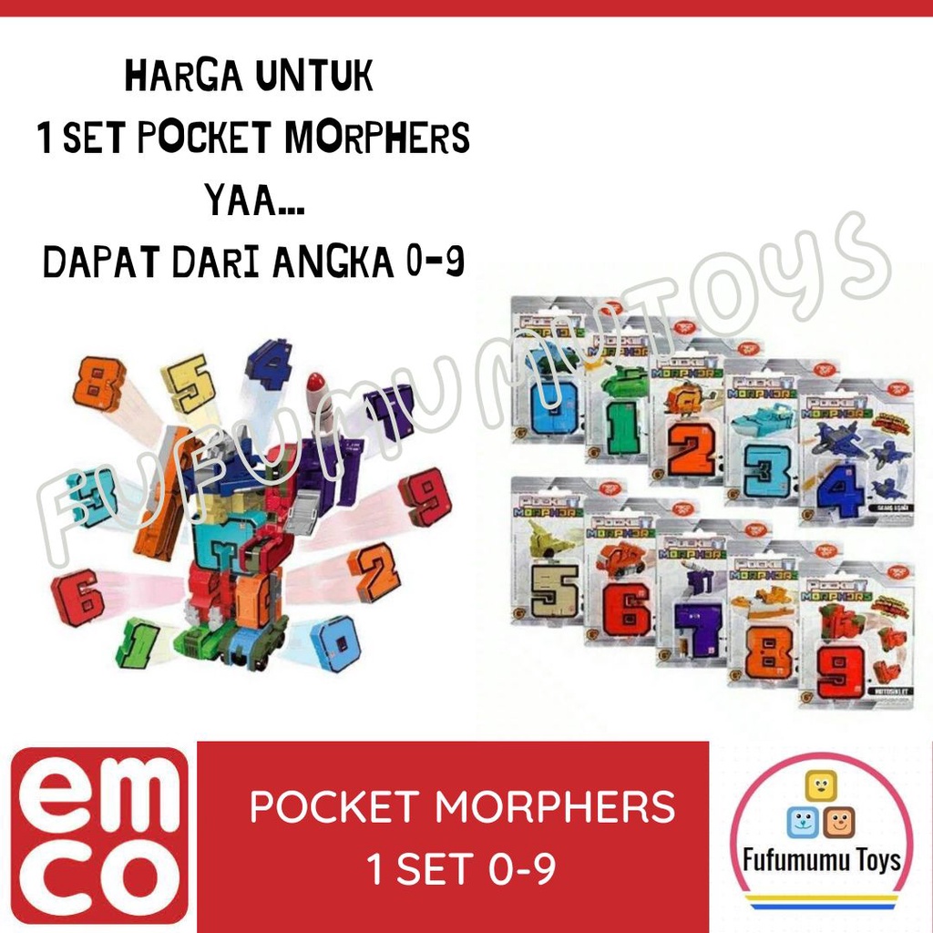 Promo EMCO POCKET MORPHERS 1 SET ANGKA 0-9 (10 PCS) ORIGINAL