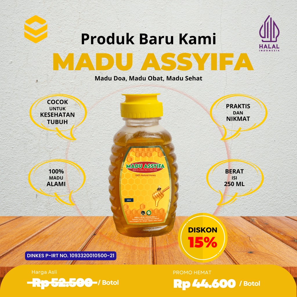 

MADU ASLI 100% MURNI KEMASAN PRAKTIS 250 ML PREMIUM QUALITY