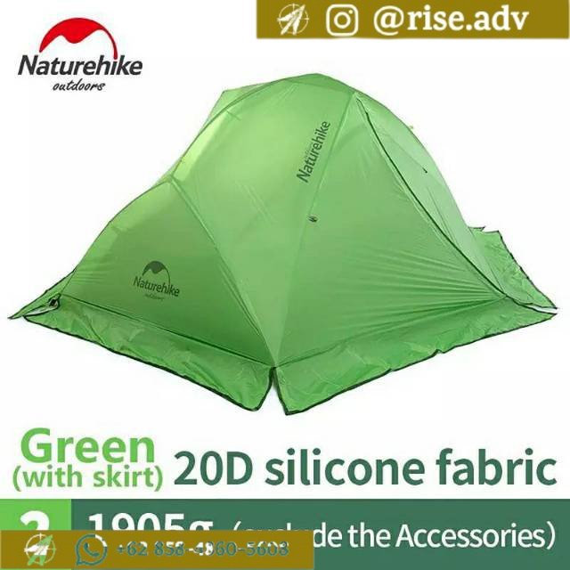 TENDA STAR RIVER 20D LONG SKIRT NATUREHIKE NH17T012-T // TENDA NATUREHIKE STAR RIVER 2P 20D NEW 2020