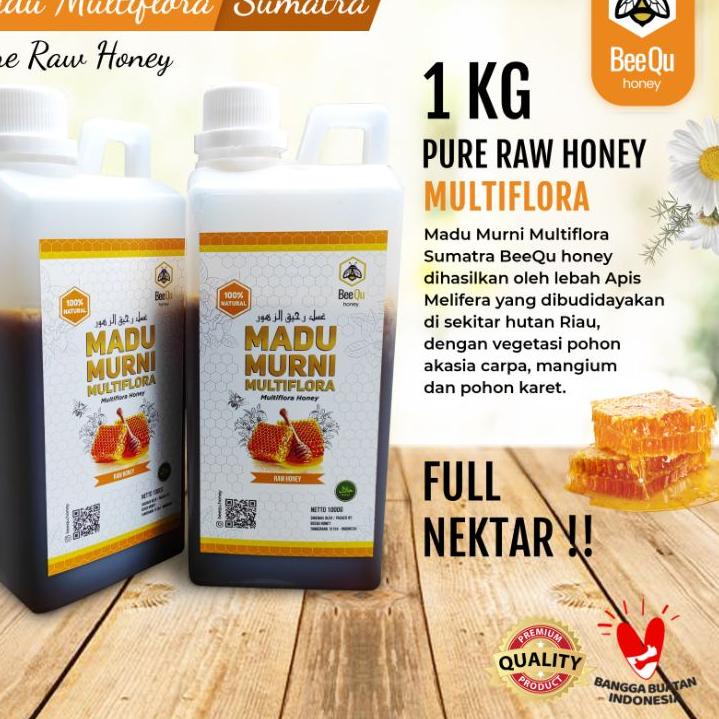 

❂ Murni Asli Nektar Multiflora Sumatra 100% Pure Raw Honey - BeeQu Honey ☄