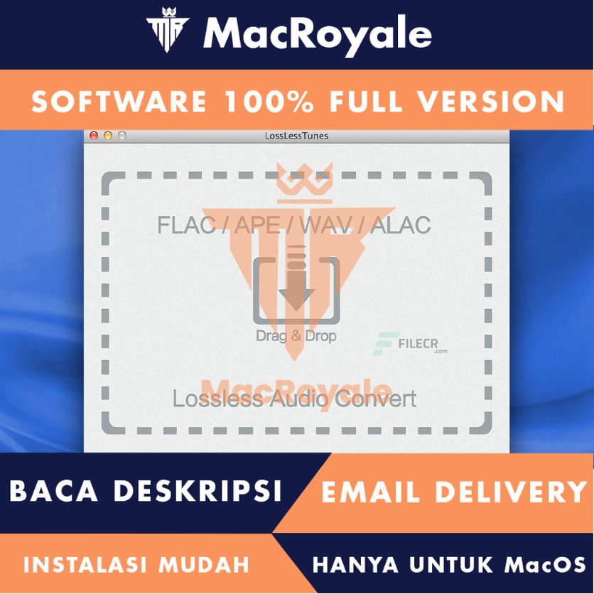 [MacOS] LosslessTunes Lossless Audio Converter Full Version Lifetime Full Garansi