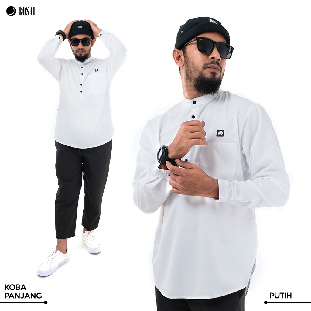 Charyatink - ROSAL KOBA Baju Koko Pria Lengan Panjang Basic