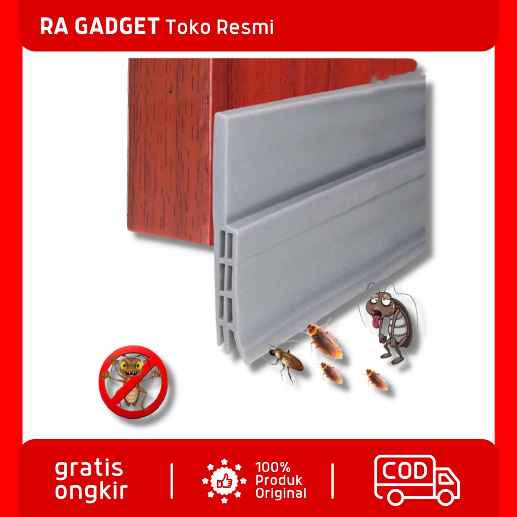 Lis Penghalang Debu Serangga Bawah Pintu Door Bottom Seal 98cm / Alas Tutup Penutup Celah Lubang Lob