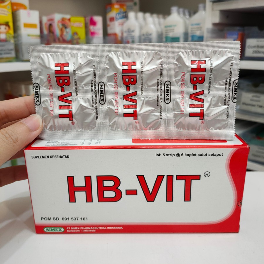 HB-VIT Strip Isi 6 Tablet Obat Original Simex