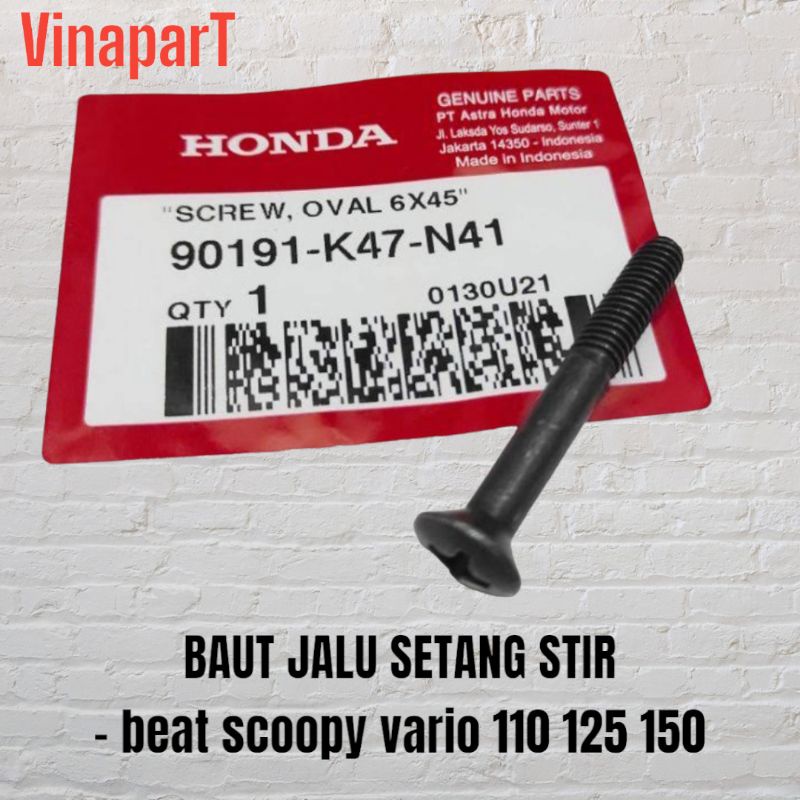 baut jalu stang setang pentolan stang stir honda beat scoopy vario 110 125 150 original