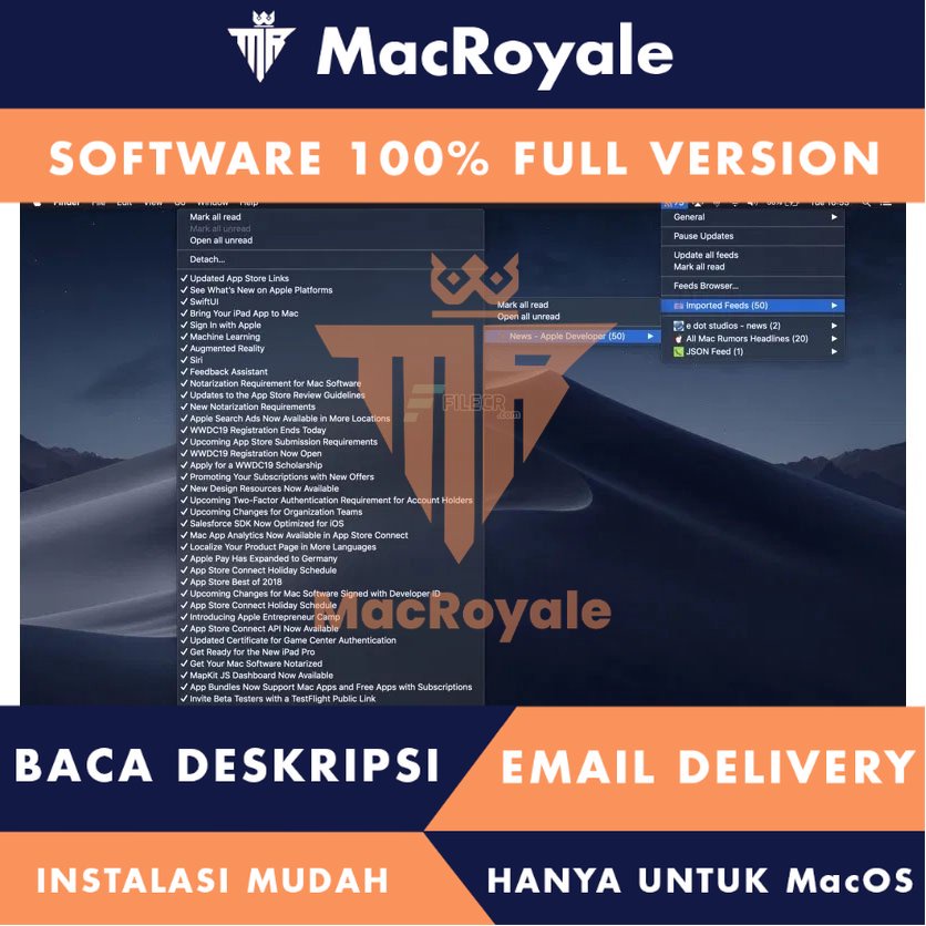 [MacOS] RSS Menu Full Version Lifetime Full Garansi