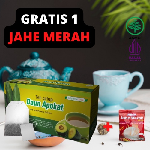 

Teh herbal daun Apokat asli isi 20 kantong mengobati hipertensi dan mencegah stroke halal sudah izin bpom