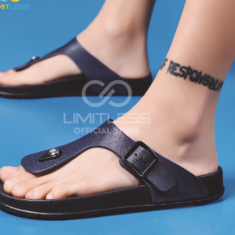 ☆ Sendal Pria Japit Limitless Sandal Jepit Pria Sandal Jepit Cowok Polos Karet Phylon Kekinian ☜
