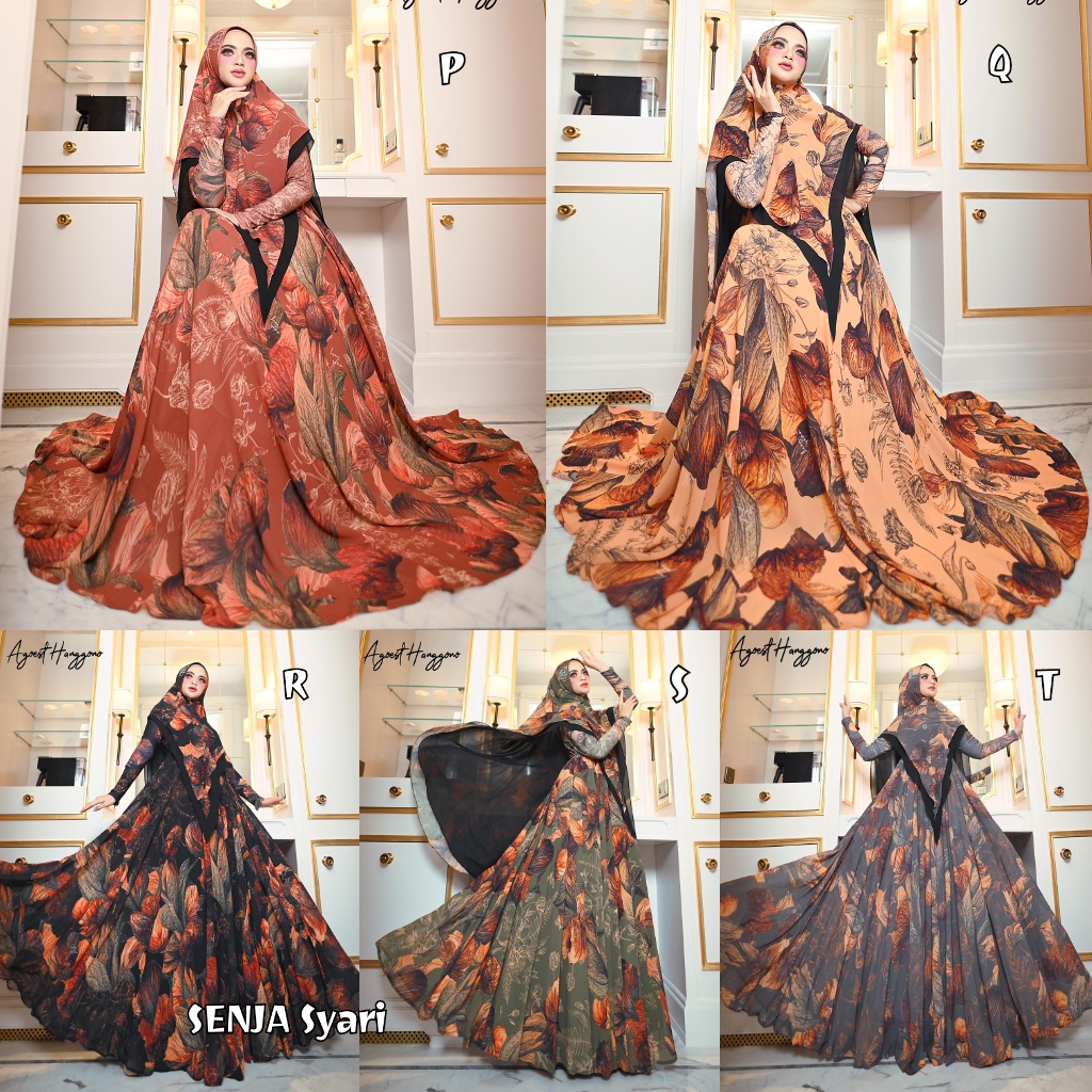 SENJA Syari by AGOEST HANGGONO (Gamis syari, gamis pesta, gamis set syari, Gamis mewah, gamis printi