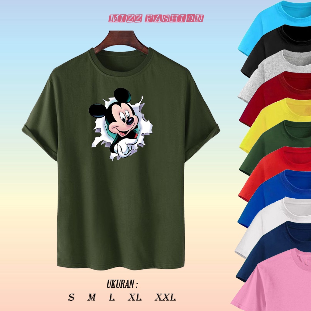 D015 Kaos MICKEY MOUSE / Baju Mickey Pria Wanita / Micky Dewasa Anak / Kaos Anak Laki Laki dan Perem