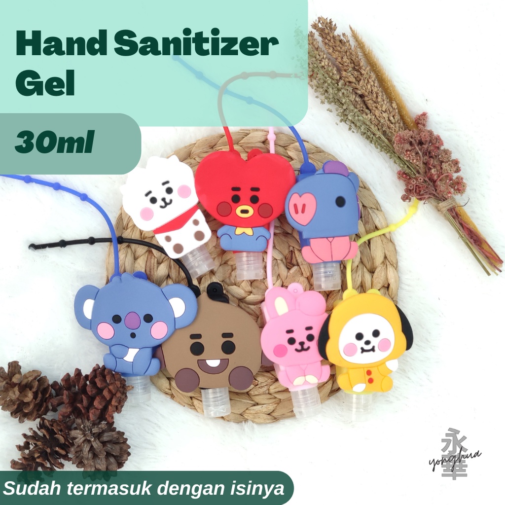 Botol Gantungan BT21 KPOP BTS Karakter Hand Sanitizer Gel 30ml DAPAT ISINYA!