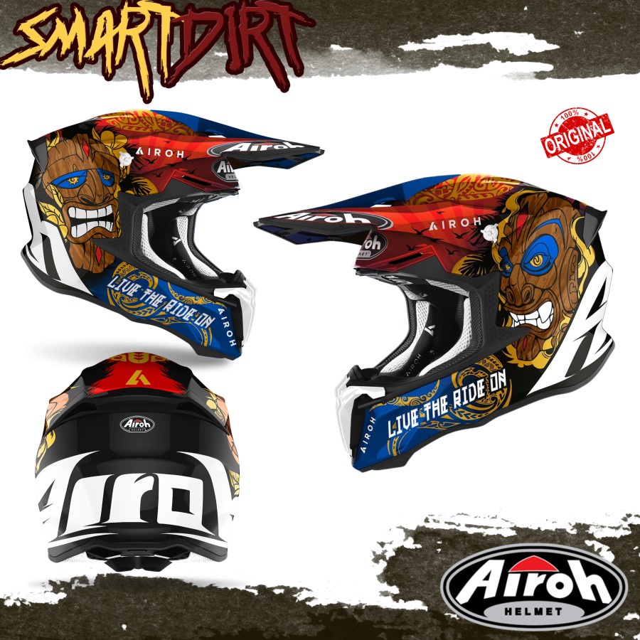 HELM CROSS AIROH TWIST 2.0 TIKI GLOSS 2023 HELM AIROH TWIST 2.0 TRAIL