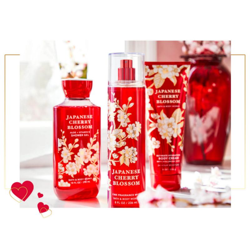 BATH &amp; BODY WORKS BBW JAPANESE CHERRY BLOSSOM SERIES BODY MIST CREAM LOTION SHOWER GEL SHOWER GEL BODY CREAM LOTION MIST WASH WALLFLOWER ROOMSPRAY SCENTPORTABLE GENTLE GEL DEEP CLEANSING GENTLE FOAMING CREAMY LUXE