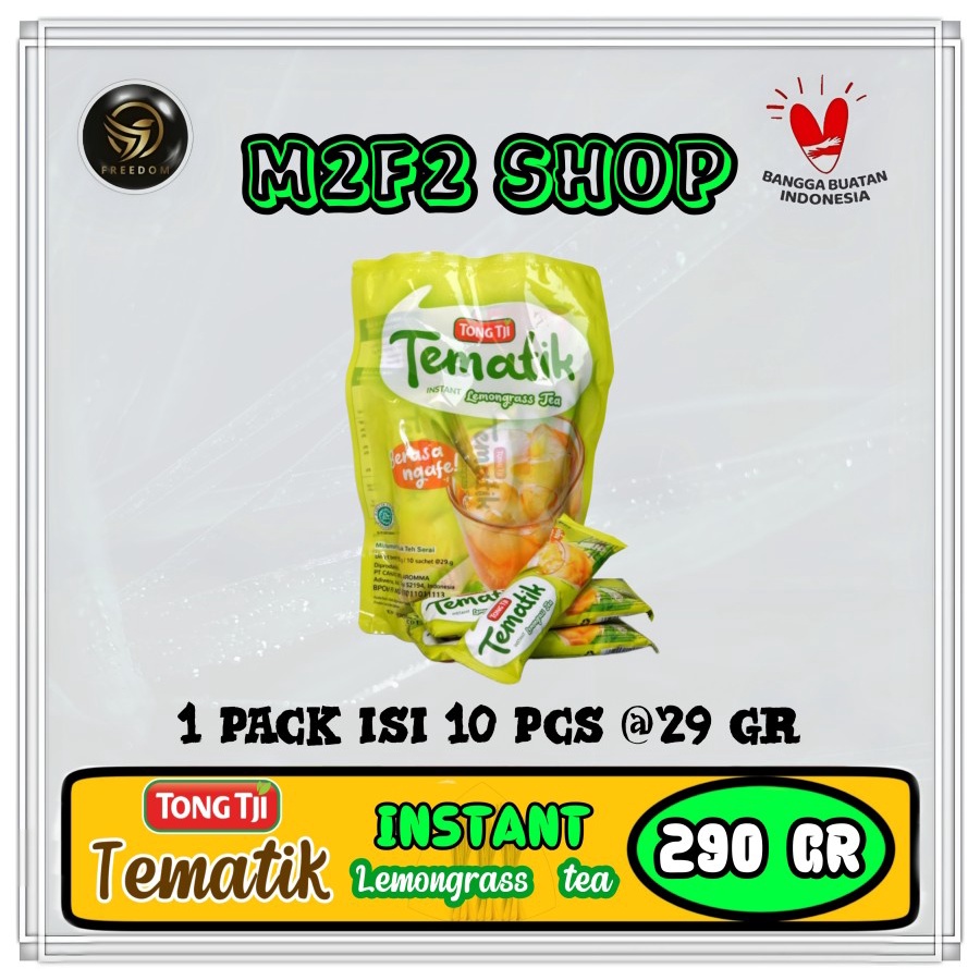 

Teh Bubuk Tong Tji Tematik Rasa Serai | Lemongrass Tea Bag - 29 gr (Kemasan 1 Pouch)