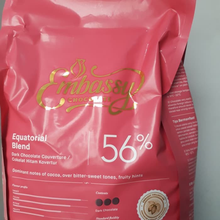 

✨NEW✨ -Tulip easymelt Equatorial Hestia 55% dark couverture chocolate 2.5 kg bag coklat coin- 1.1.23