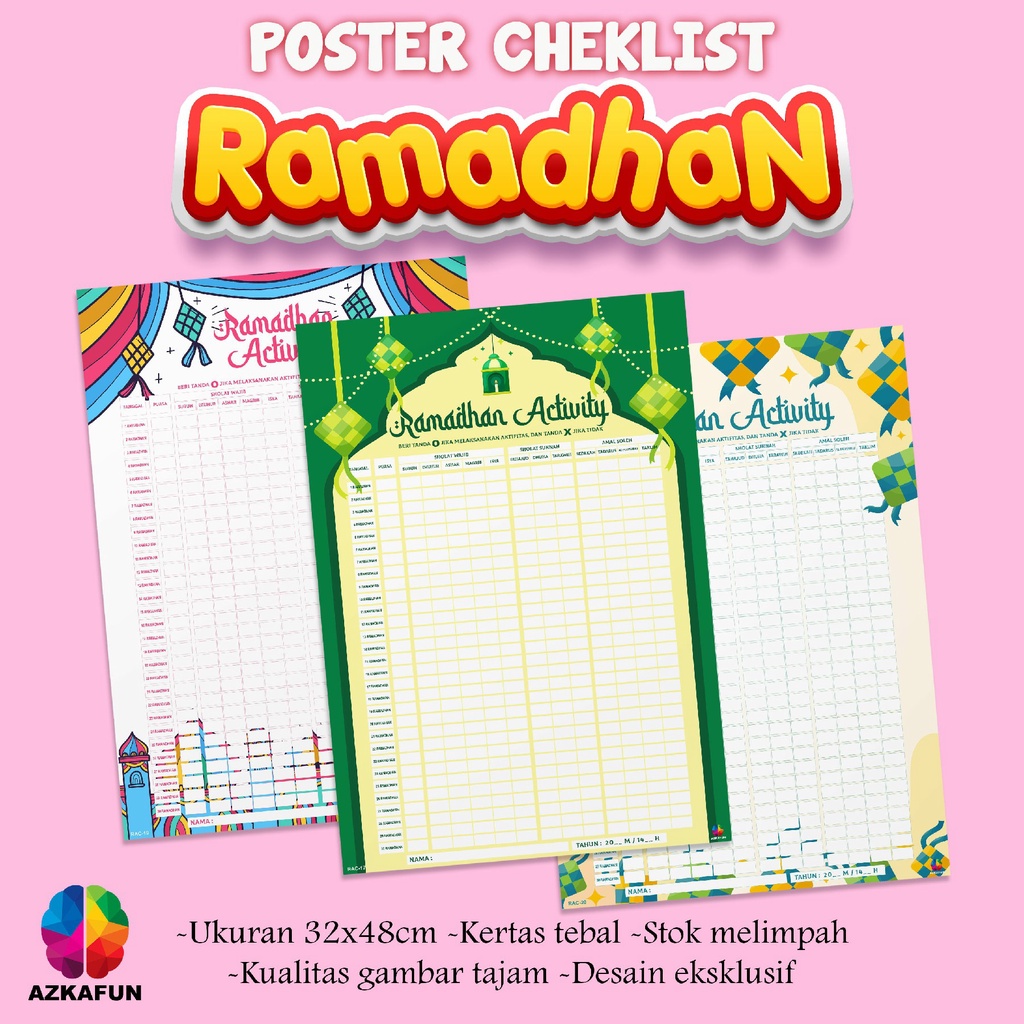 

Poster Checklist RAMADHAN ACTIVITY - Tema Ketupat