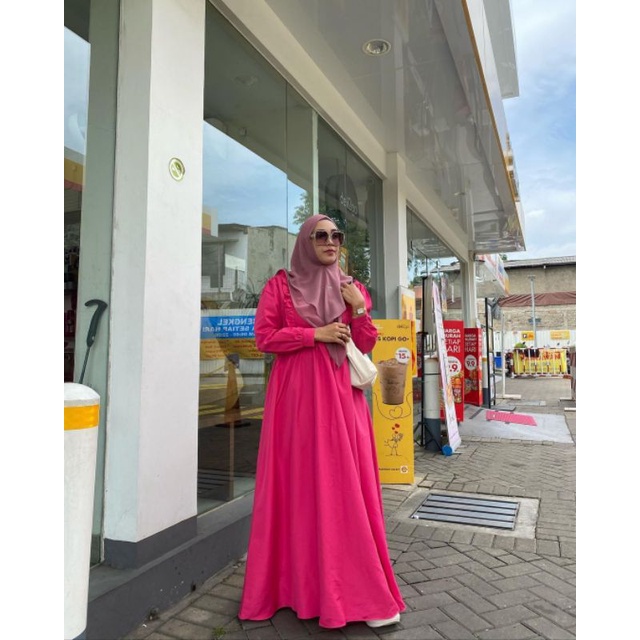 ERIN ABAYA KATUN POPLIN GAMIS DAILY DRESS SYARI BY FAALIZA FLASAMARA
