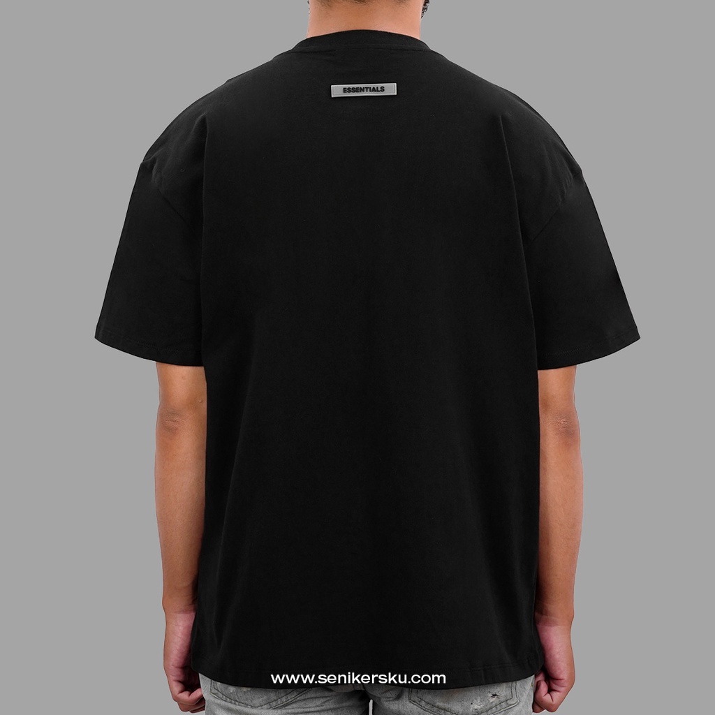 Essentials FOG Silicon Applique Black Tee