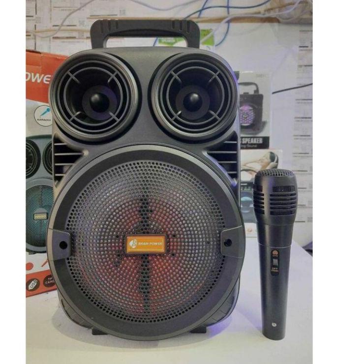 ➺ COD Speaker bluetooth portabel karaoke 3381 model koper FREE MIC big bass Termurah//Salon Aktif Ki