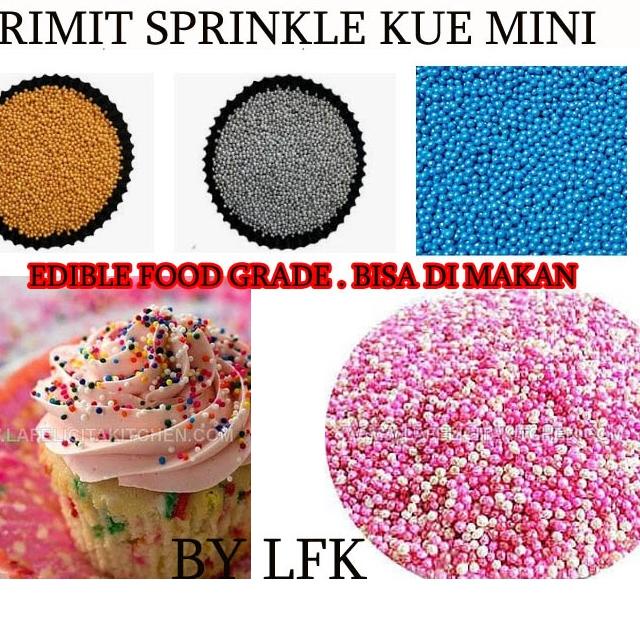 trx6n1Mb EDIBLE FOOD TRIMIT MUTIARA PEARL GOLD EMAS SILVER PERAK PINK PUTIH MERAH RED BIRU BLUE MINI