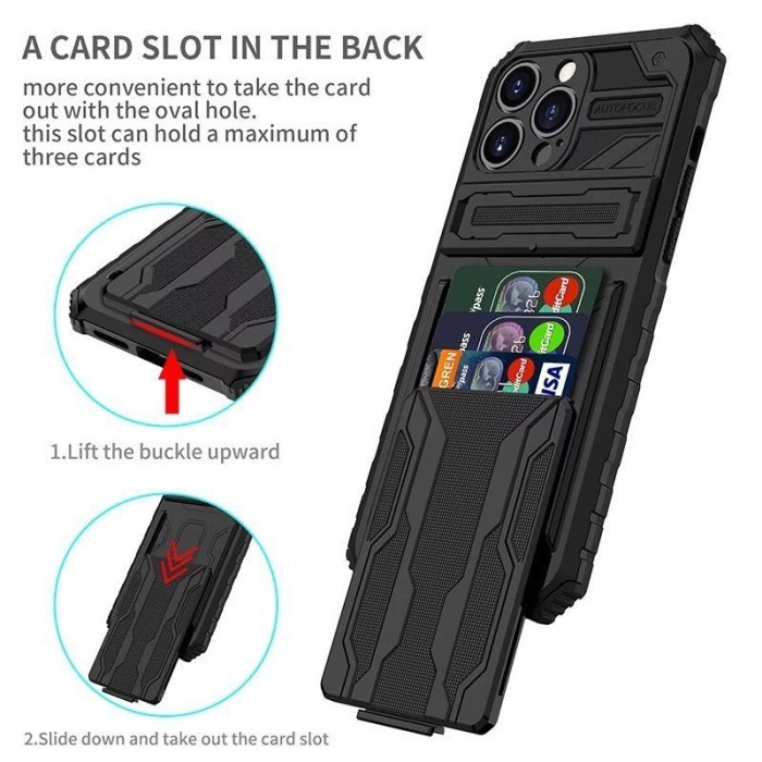 Case Transformers SLOT CARD +Standing Realme C21Y Hardcase Shockproof Nyaman