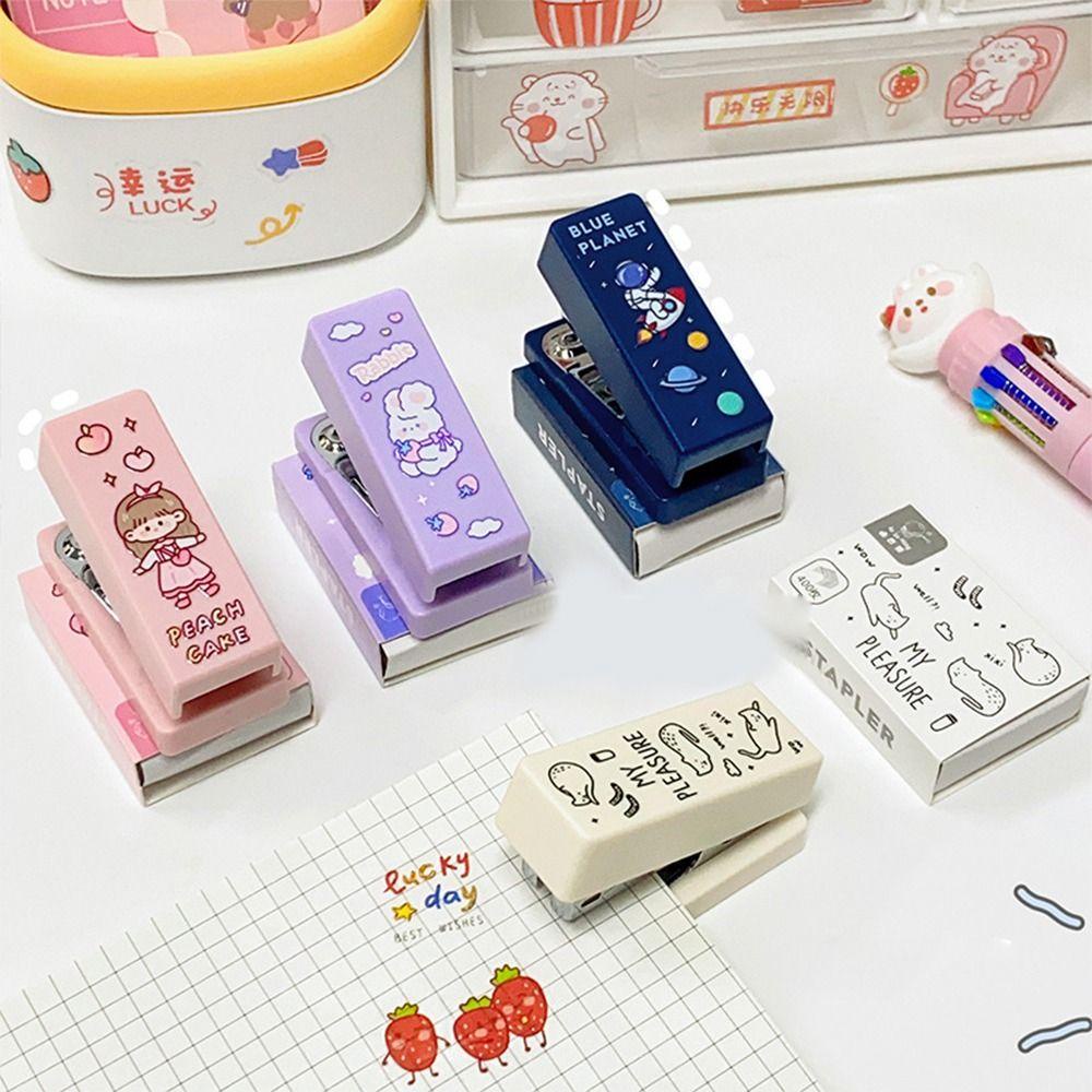 Set Stapler Mini Agustina Dengan Staples Lucu Awet Aksesoris Kantor Alat Tulis Pengikat Kertas Stapler Kertas Paper Binder Set