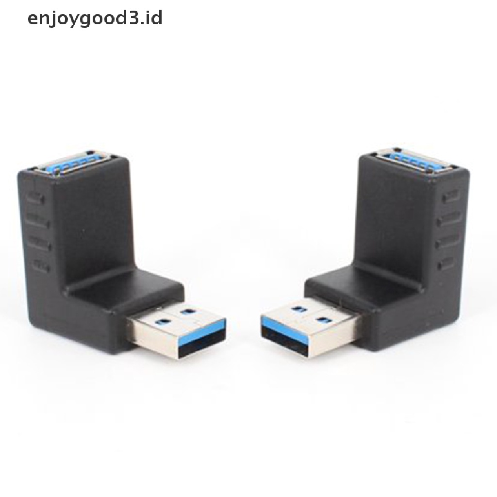 【 Rready Stock 】 USB 3.0 Adapter Left / Up / Down / Right Angle 90 Degree Extension Cable Usb Male To Usb Female Adapter Cord USB Cables Extension Adapter （ ID ）