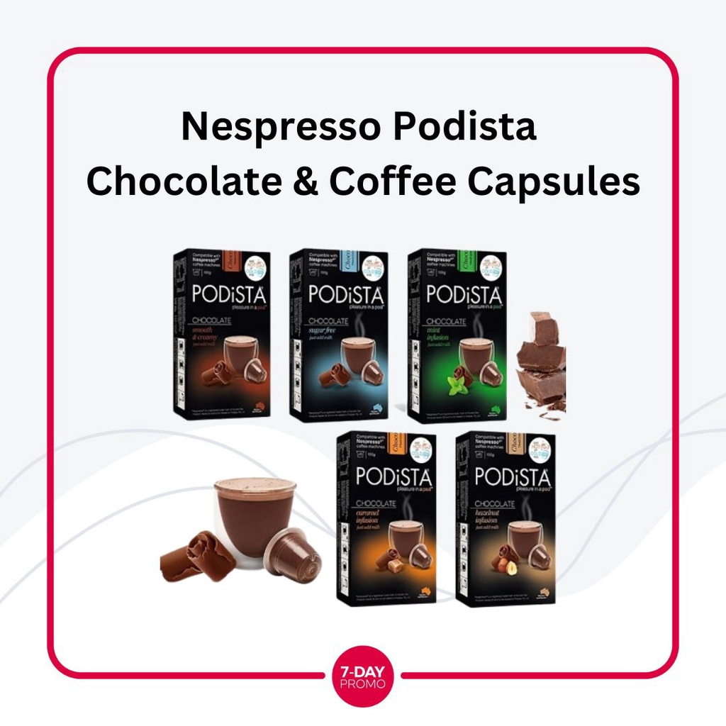 Nespresso Chocolate and Coffee Capsule Podista Kopi Kapsul (10 Capsules)