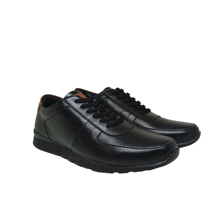 GUSTOV FULL BLACK | Sepatu Pria Ukuran Besar Gede Jumbo 39-44 Sneakers Casual Cowo Big Size Skate